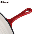 single oil mouth cast iron enamel cookware skillet grill frying pan